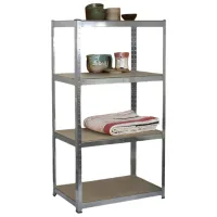 Etajeră GardenLine GWI0605  180 x 90 x 40 cm / MDF / Silver