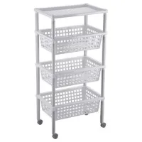 Etajeră Bytplast Eliza 88 x 42 x 29 cm / Plastic / White