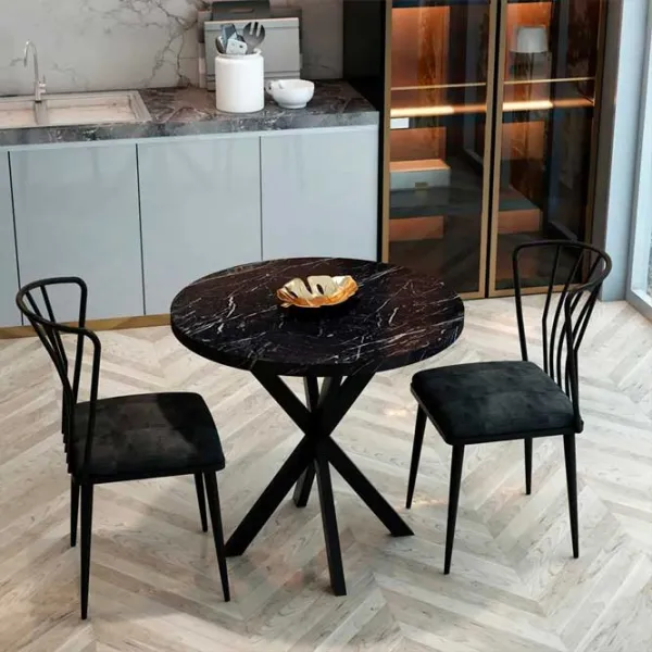 Обеденные стол со стульями Prestige Bendir () Квадратная / ДСП / Мраморный photo 3