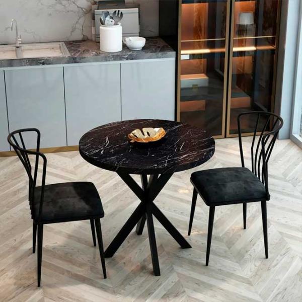Обеденные стол со стульями Prestige Bendir () Квадратная / ДСП / Мраморный photo 3