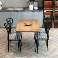 Обеденные стол со стульями Prestige Piramide () Прямоугольная / ДСП / Бежевый