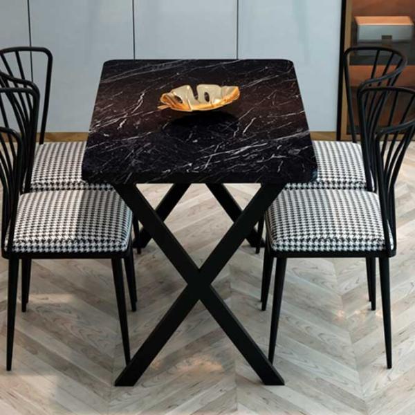 Обеденные стол со стульями Prestige Bendir () Прямоугольная / ДСП / Белый photo 2