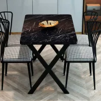 Обеденные стол со стульями Prestige Bendir () Прямоугольная / ДСП / Белый photo 2