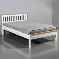 Кровать Mobicasa Hercules 140 x 200 см / Дерево / Белый