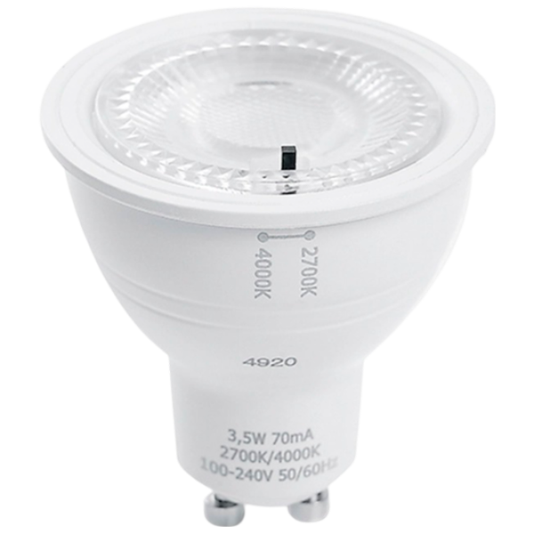 Bec LED Fumagalli HLEDGU10CCT  GU10 / 3.5 W / 2700 K / 366lm / White photo 1