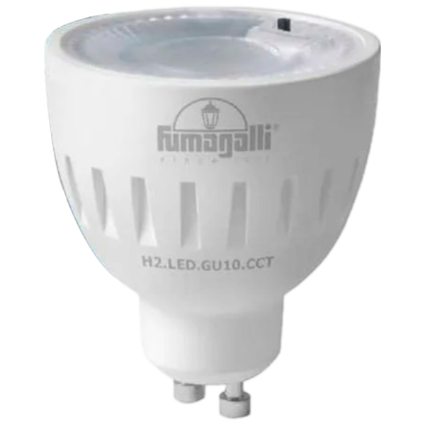 Лампочка светодиодная Fumagalli H2LEDGU10CCT  GU10 / 6 Вт / 2700 K / 600лм / White photo 1 Лампочка светодиодная Fumagalli H2LEDGU10CCT  GU10 / 6 Вт / 2700 K / 600лм / White photo 1