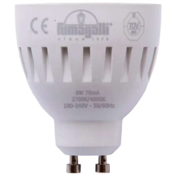 Лампочка светодиодная Fumagalli H2LEDGU10CCT  GU10 / 6 Вт / 2700 K / 600лм / White photo 2 Лампочка светодиодная Fumagalli H2LEDGU10CCT  GU10 / 6 Вт / 2700 K / 600лм / White photo 2