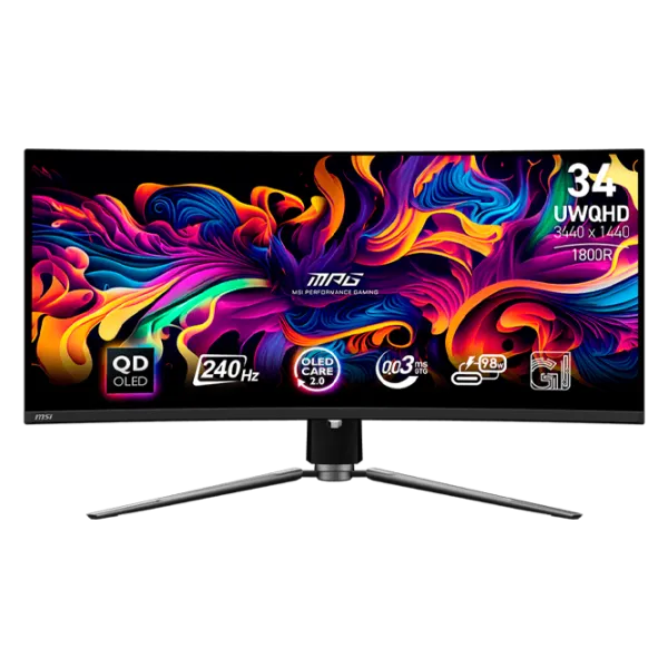 Монитор MSI 341CQPX 34.1" Ultra WQHD 240 Гц / 0.03 мс / Черный photo 1