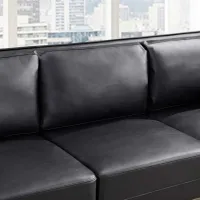 Canapea DecoPrim Salvador (00000019) ECO Piele / Black photo 5