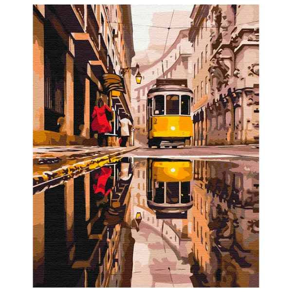 Pictură pe numere BrushMe Tramvaiul orășenesc BS39849 50 x 40 cm / Verticală photo 1