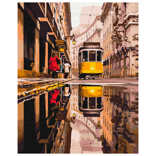Pictură pe numere BrushMe Tramvaiul orășenesc BS39849 50 x 40 cm / Verticală photo 1