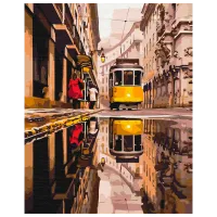 Pictură pe numere BrushMe Tramvaiul orășenesc BS39849 50 x 40 cm / Verticală