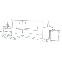 Угловой диван Space Meble Lopez Right Itaka 50 (5630451) Бархат / Светло-серый photo 4