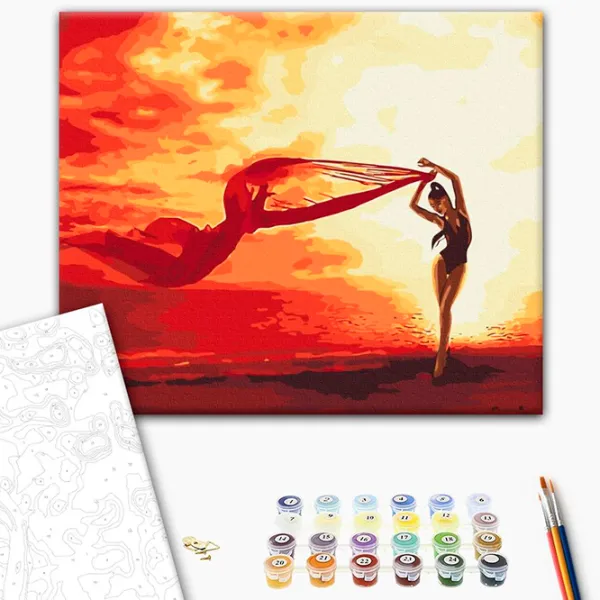 Pictură pe numere BrushMe Dansul pasiunii BS51797 50 x 40 cm / Orizontală photo 2