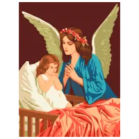 Pictură pe numere BrushMe Înaripați de rugăciune BS53400FC 50 x 40 cm / Verticală