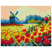 Картина по номерам BrushMe Маковое полe BS53148 50 x 40 см / Горизонтальная