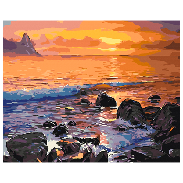 Картина по номерам BrushMe Каменистый берег BS5749FC 50 x 40 см / Горизонтальная photo 1