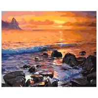 Картина по номерам BrushMe Каменистый берег BS5749FC 50 x 40 см / Горизонтальная