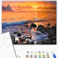 Картина по номерам BrushMe Каменистый берег BS5749FC 50 x 40 см / Горизонтальная photo 2