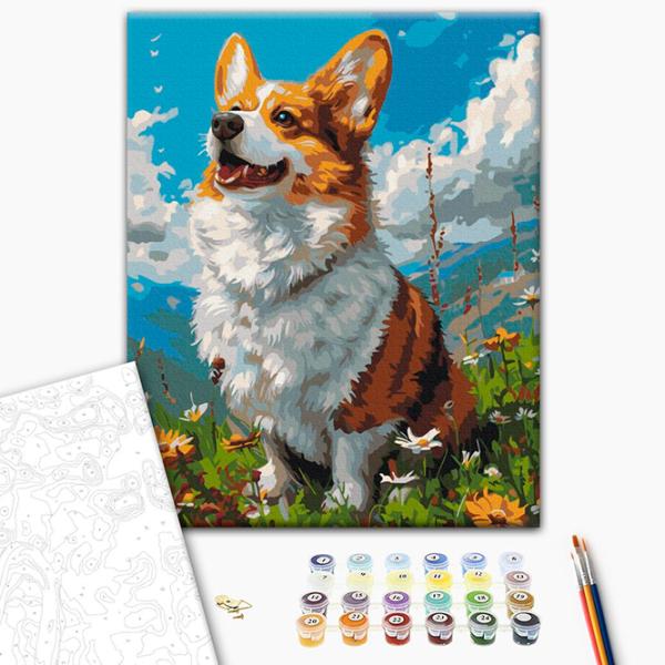 Картина по номерам BrushMe Солнечный корги BS53943FC 50 x 40 см / Вертикальная photo 3