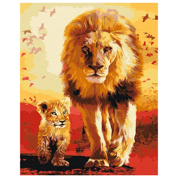 Картина по номерам BrushMe Прогулка по Саванне BS3008FC 50 x 40 см / Вертикальная photo 1