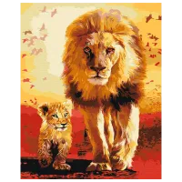 Картина по номерам BrushMe Прогулка по Саванне BS3008FC 50 x 40 см / Вертикальная