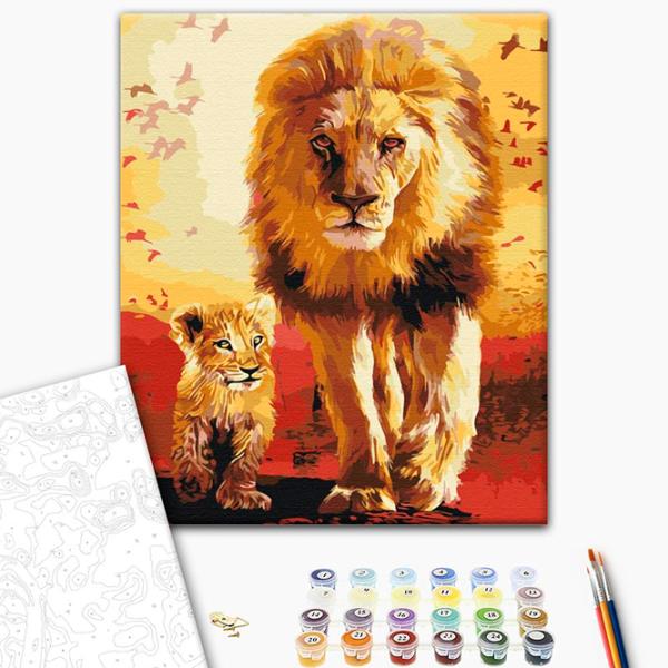 Картина по номерам BrushMe Прогулка по Саванне BS3008FC 50 x 40 см / Вертикальная photo 3