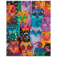 Картина по номерам BrushMe Разноцветные кошки BS9372FC 50 x 40 см / Вертикальная