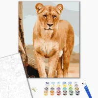 Картина по номерам BrushMe Юная львица BS52392FC 50 x 40 см / Вертикальная photo 3