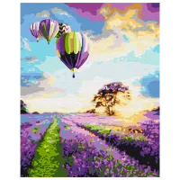 Pictură pe numere BrushMe Zbor deasupra câmpului de levănțică BS043FC 50 x 40 cm / Verticală