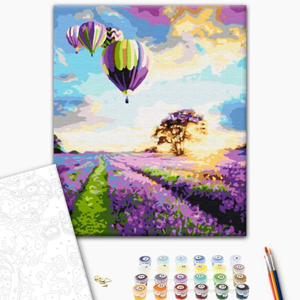 Pictură pe numere BrushMe Zbor deasupra câmpului de levănțică BS043FC 50 x 40 cm / Verticală photo 3