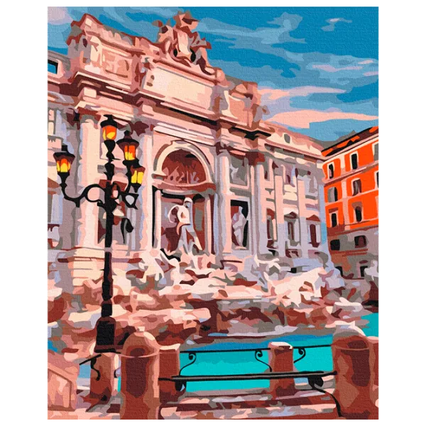 Картина по номерам BrushMe Фонтан Треви Рим BS29709FC 50 x 40 см / Вертикальная photo 1