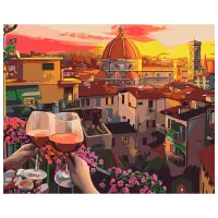 Картина по номерам BrushMe Уютный вечер с вином BS51583FC 50 x 40 см / Горизонтальная