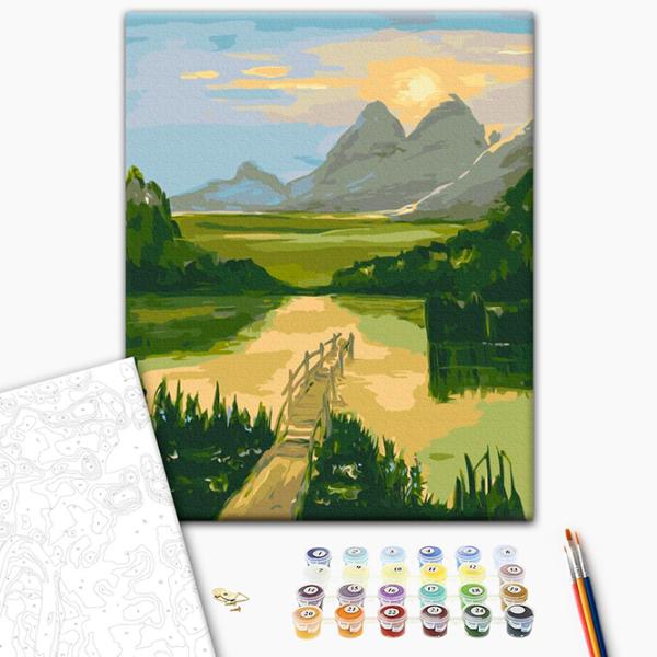 Pictură pe numere BrushMe Răsărit în vale BS53961FC 50 x 40 cm / Verticală photo 2
