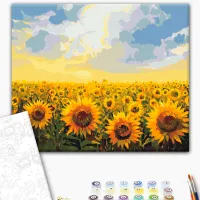 Картина по номерам BrushMe Поле подсолнухов BS135FC 50 x 40 см / Горизонтальная photo 2
