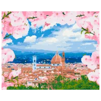 Pictură pe numere BrushMe Florența în floare BS52637FC 50 x 40 cm / Orizontală