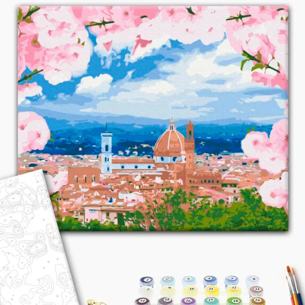 Pictură pe numere BrushMe Florența în floare BS52637FC 50 x 40 cm / Orizontală photo 2