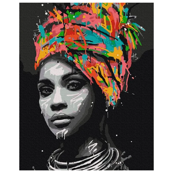 Картина по номерам BrushMe Африканский контраст BS51369FC 50 x 40 см / Вертикальная photo 1