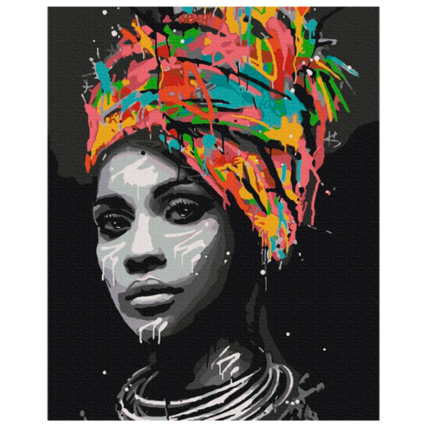 Картина по номерам BrushMe Африканский контраст BS51369FC 50 x 40 см / Вертикальная photo 1