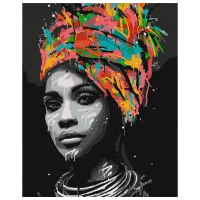 Картина по номерам BrushMe Африканский контраст BS51369FC 50 x 40 см / Вертикальная