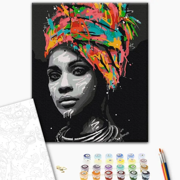 Картина по номерам BrushMe Африканский контраст BS51369FC 50 x 40 см / Вертикальная photo 2