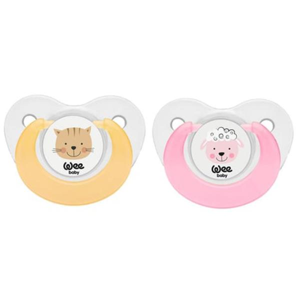 Соска круглая WeeBaby Fun Animals 319 Унисекс / 0 месяцев - 6 месяцев / Силикон / Разноцветный photo 1