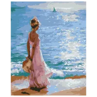 Pictură pe numere BrushMe Mica Assoli BS52158FC 50 x 40 cm / Verticală