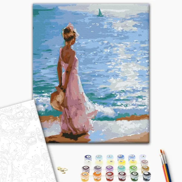 Pictură pe numere BrushMe Mica Assoli BS52158FC 50 x 40 cm / Verticală photo 3