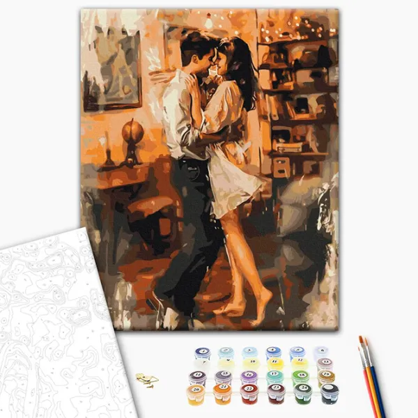 Pictură pe numere BrushMe În brațele dragostei BS53918FC 50 x 40 cm / Verticală photo 2