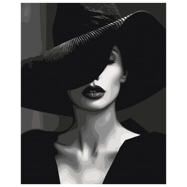 Pictură pe numere BrushMe Misterioasa doamnă BS53937FC 50 x 40 cm / Verticală photo 1 Pictură pe numere BrushMe Misterioasa doamnă BS53937FC 50 x 40 cm / Verticală photo 1