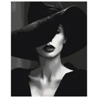 Картина по номерам BrushMe Загадочная мадам BS53937FC 50 x 40 см / Вертикальная