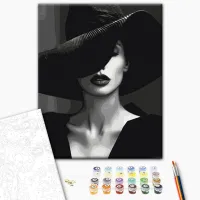 Картина по номерам BrushMe Загадочная мадам BS53937FC 50 x 40 см / Вертикальная photo 3