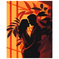 Pictură pe numere BrushMe Siluete ale pasiunii BS54023FC 50 x 40 cm / Verticală