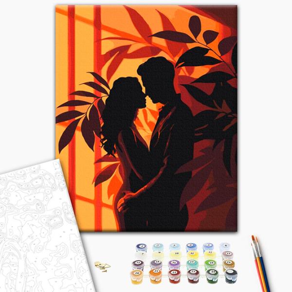 Pictură pe numere BrushMe Siluete ale pasiunii BS54023FC 50 x 40 cm / Verticală photo 3 Pictură pe numere BrushMe Siluete ale pasiunii BS54023FC 50 x 40 cm / Verticală photo 3